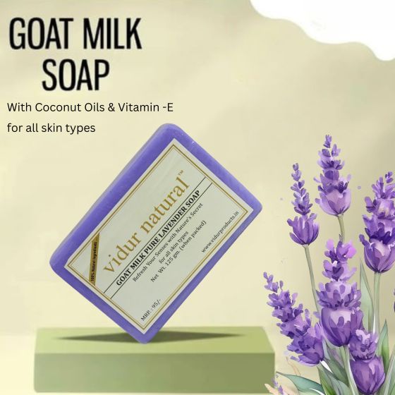 Vidur Natural Goat Milk Soap (4 (Pices) X 125Gm)