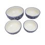 Khurja Pottery Decorative Soup Bowl – White & Blue | Handcrafted Home Décor Item