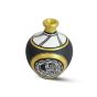 SARAS Aajeevika Handcrafted Flower Vase – Black Terracotta Pottery with Madhubani Art (6.3")