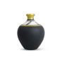 SARAS Aajeevika Handcrafted Flower Vase – Black Terracotta Pottery with Madhubani Art (6.3")