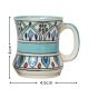 Khurja Pottery Milk Mug Mehrab Sky Blue || Set of 2 ||