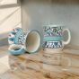 Khurja Pottery Milk Mug Mehrab Sky Blue || Set of 2 ||