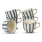 Grey Line Ceramic Cup Set – 6 Pieces | Saras Aajeevika