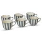 Grey Line Ceramic Cup Set – 6 Pieces | Saras Aajeevika